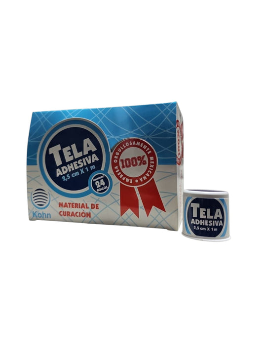 Tela Adhesiva KOHN 2.5cm X 1m - Paquete de 24 Piezas