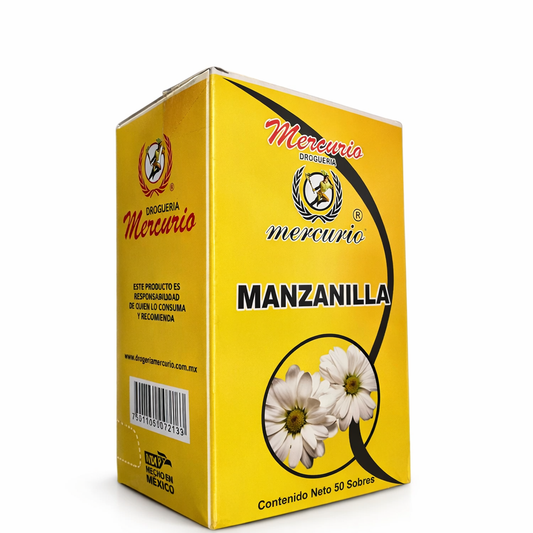 Flor De Manzanilla Paquete Con 50 Sobres Marca Mercurio