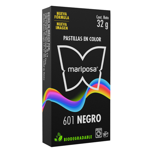 Colorante Textil Mariposa - Negro (5 piezas)