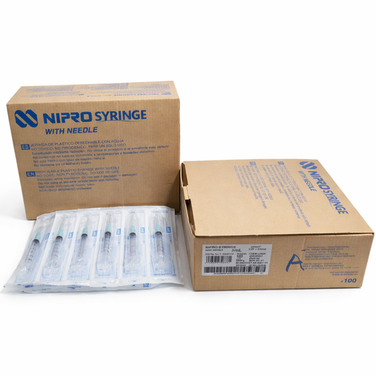 Jeringa Nipro 3mL Azul Caja Con 100 Piezas