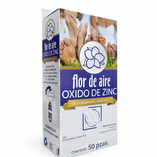 Oxido De Zinc Paquete Con 50 Sobres Marca FLOR DE AIRE