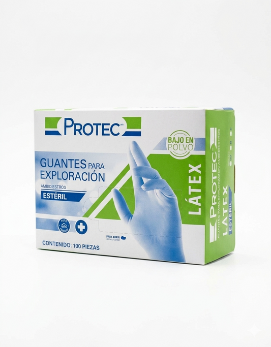 Guante PROTEC Estéril Látex (Chico) Caja Con 100 Piezas