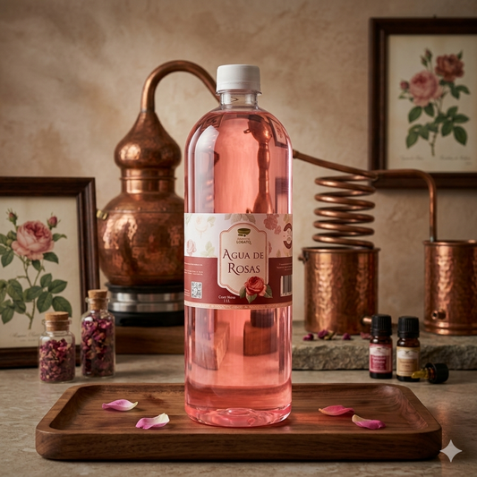 Agua De Rosas 1 Litro LOBATO