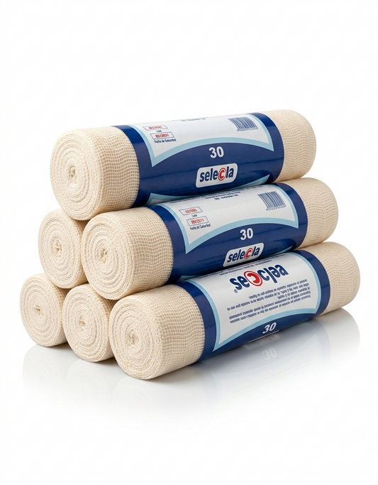 Venda Elástica SELECTA 30cm x 5 m - Paquete de 6 Piezas