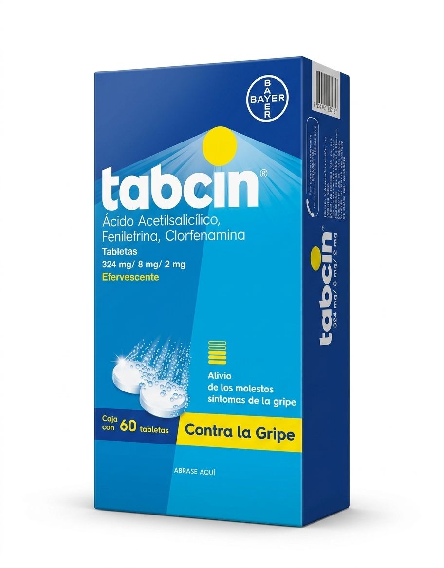 Tabcin Azul Exhibidor Con 60 Tabletas